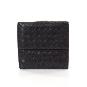 Auth Bottega Veneta Leather Black Zippy #N2929O61